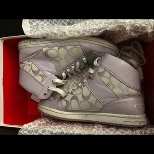 Coach Norra lavender high top sneakers